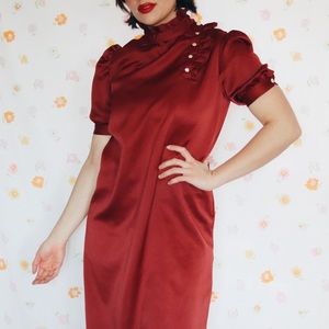 Vintage Handmade High Necked Gown